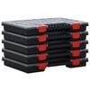 vidaXL Bo&icirc;tes d'assortiment 5 pcs 40x30x5 cm Polypropyl&egrave;ne