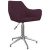 vidaXL Chaise pivotante de salle &agrave; manger Violet Tissu