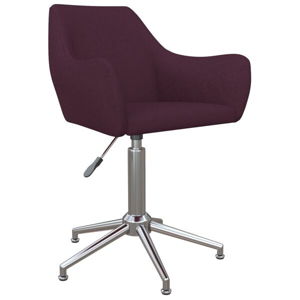 vidaXL Chaise pivotante de salle &agrave; manger Violet Tissu
