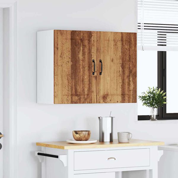 vidaXL Armoire murale de cuisine Lucca vieux bois bois ing&eacute;nierie