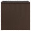 vidaXL Table d'appoint de jardin avec dessus en verre marron rotin