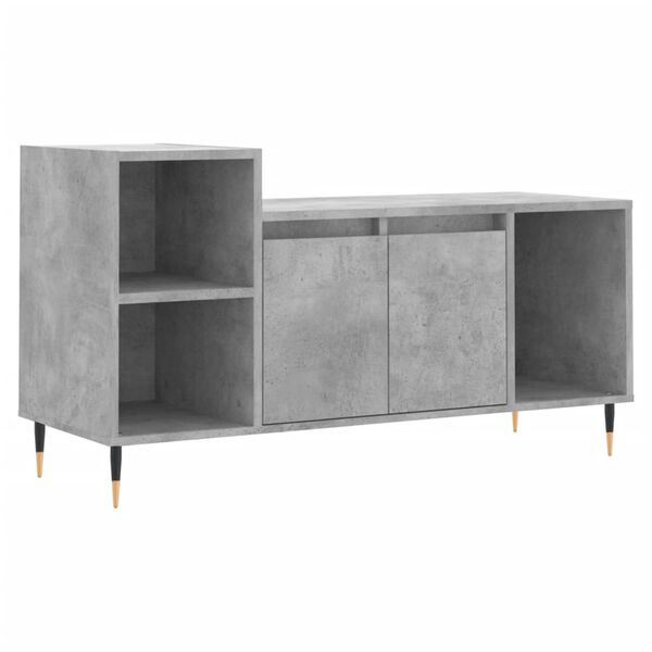 vidaXL Meuble TV Gris b&eacute;ton 100x35x55 cm Bois d'ing&eacute;nierie