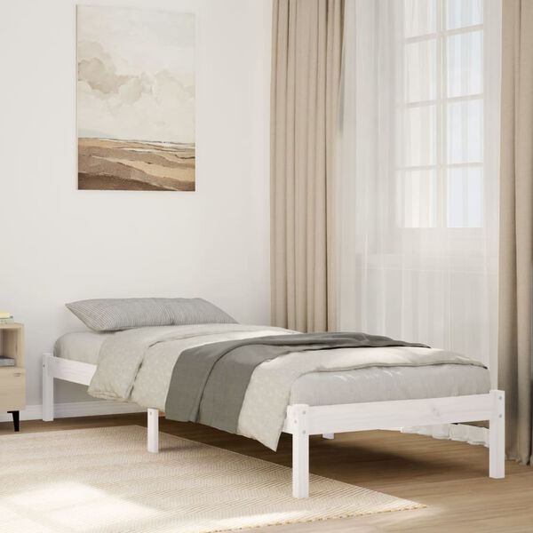 vidaXL Cadre de lit extra long sans matelas 80x220 cm bois massif pin