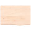 vidaXL Dessus de table 60x40x(2-6) cm bois de ch&ecirc;ne massif non trait&eacute;