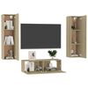 vidaXL Ensemble de meubles TV 3 pcs Ch&ecirc;ne sonoma Bois d'ing&eacute;nierie