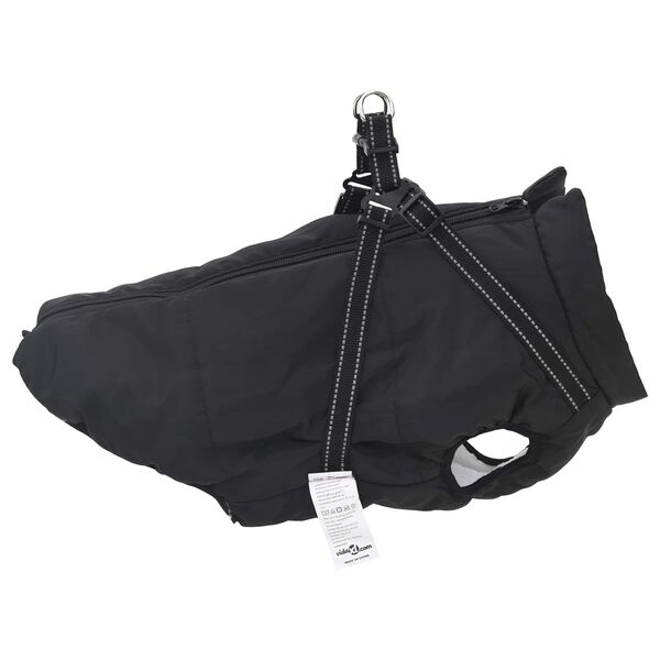 vidaXL Manteau pour chien Noir L44 Fleece et Polyester