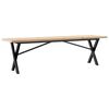 vidaXL Table basse cadre en X 160x40x45,5 cm bois de pin massif acier
