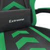 vidaXL Chaise de jeu Noir et vert Similicuir