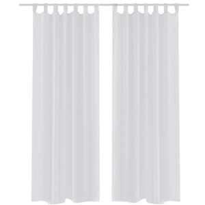 vidaXL Rideau fin Blanc 140x175 cm 2 pcs
