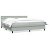 vidaXL Sommier &agrave; lattes de lit et matelas gris clair 200x210cm velours