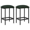 vidaXL Tabouret de bar 2 pcs Vert fonc&eacute; 40 x 32 x 74 cm