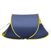 vidaXL Tente de camping escamotable 2 personnes bleu marine/jaune