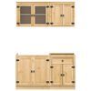 vidaXL Armoire avec &eacute;tag&egrave;re avec stockage 4 pcs Miel Pin massif
