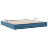 vidaXL Lit de Rangement avec matelas Bleu fonc&eacute; 200 x 200 cm Velours