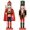 vidaXL Casse-Noisette de No&euml;l TURKU 2 pc Rouge et Noir 38 cm