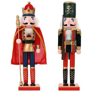 vidaXL Casse-Noisette de No&euml;l TURKU 2 pc Rouge et Noir 38 cm