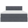 vidaXL Lit de Rangement avec matelas Gris fonc&eacute; 140 x 190 cm Velours