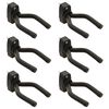vidaXL Supports muraux pour guitare 6 pcs Noir Acier