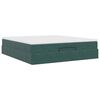 VidaXL Cadre de lit ottoman avec matelas vert fonc&eacute; 160x200 cm velours