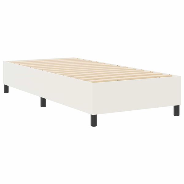 vidaXL Cadre de lit plateforme Cr&egrave;me 90 x 200 cm tissu