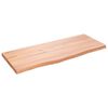 vidaXL Dessus de table marron clair bois ch&ecirc;ne massif trait&eacute;