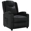 vidaXL Fauteuil inclinable Noir Similicuir