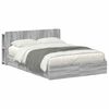 vidaXL Cadre de lit avec rangement Sonoma gris 140 x 200 cm