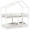 vidaXL Lit superpos&eacute; sans matelas blanc 75x190 cm bois de pin massif
