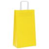 vidaXL Sacs en papier 250 pcs avec poign&eacute;es jaune 21x11x36 cm