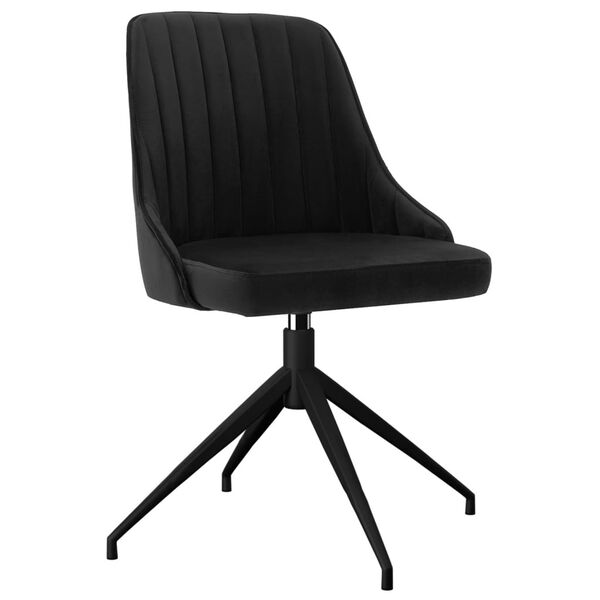 vidaXL Chaises &agrave; manger lot de 2 Noir Velours