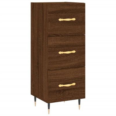 vidaXL Buffet haut Chêne marron 34,5x34x180 cm Bois d'ingénierie