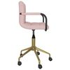 vidaXL Chaise pivotante de salle &agrave; manger Rose Velours
