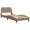 vidaXL Cadre de lit sans matelas Zadar cappuccino 80x200 cm similicuir