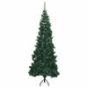 vidaXL Sapin de No&euml;l artificiel d'angle Vert 210 cm PVC