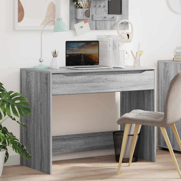 vidaXL Bureau Gris Sonoma 100 x 50 x 78 cm Bois d'ingénierie