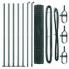 vidaXL Clôture avec poteau Vert 1,4 x 10 m Acier et PVC