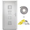 vidaXL Porte d'entr&eacute;e Blanc 108x200 cm PVC