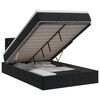 vidaXL Lit ottoman avec matelas Noir 120 x 190 cm Velours