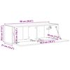 vidaXL Meuble TV mural Blanc 98 x 31 x 29,5 cm Bois d'ing&eacute;nierie