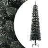 vidaXL Sapin de No&euml;l artificiel mince avec support Vert 180 cm PVC