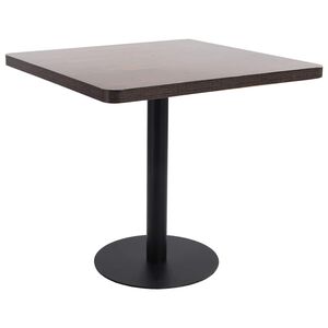 vidaXL Table de bistro Marron fonc&eacute; 80x80 cm MDF