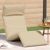 vidaXL Chaise longue pliante beige 175x54x8,5 cm tissu oxford