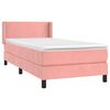 vidaXL Sommier &agrave; lattes de lit avec matelas Rose 100x200 cm Velours