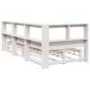vidaXL Lit bibliothèque sans matelas blanc 75x190cm bois de pin massif