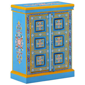 vidaXL Buffet Bois massif de manguier Peinture manuelle turquoise