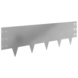 vidaXL Bordure de Pelouse 20 pc 100 x 30 cm Acier Argent&eacute;