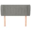 vidaXL T&ecirc;te de lit avec oreilles Gris clair 103x23x78/88 cm Velours