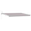 vidaXL Auvent r&eacute;tractable &eacute;lectrique Gris clair et blanc 5 &times; 3,5 m