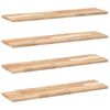 vidaXL &Eacute;tag&egrave;res flottantes 4 pcs 80x20x2 cm acacia massif non trait&eacute;