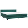 vidaXL Sommier &agrave; lattes de lit et matelas vert fonc&eacute; 200x210cm velours